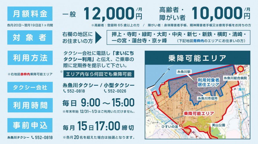 まいにちタクシー2022|糸魚川市|定額乗り放題|サブスク|糸魚川タクシー top004